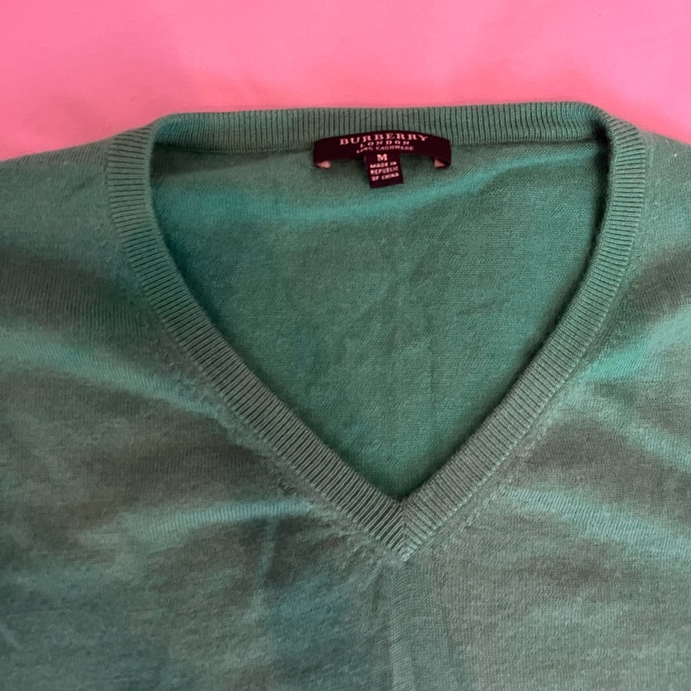 Emerald Green Burberry Cashmere Sweater